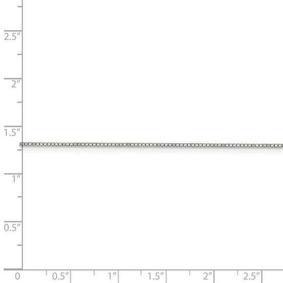 0.9mm 14k White Gold Box Chain Necklace, 30 Inch